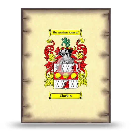 Clark-s Coat of Arms Print