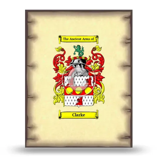 Clarke Coat of Arms Print