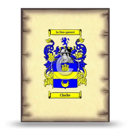 Clarke Coat of Arms Print