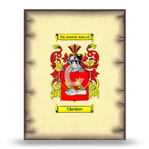Claviere Coat of Arms Print