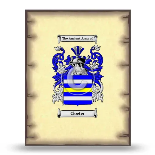 Cloeter Coat of Arms Print