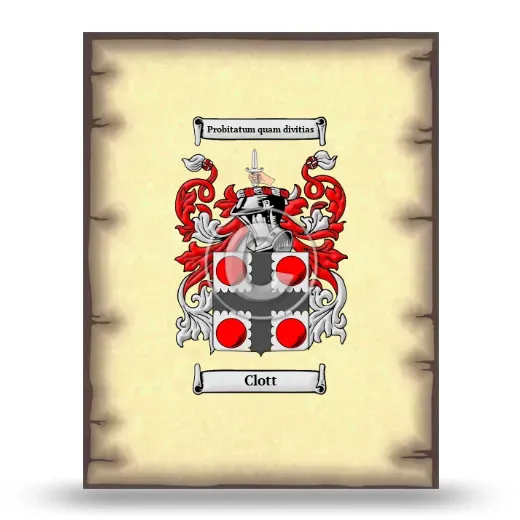 Clott Coat of Arms Print