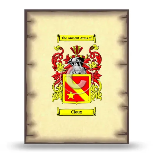 Cloux Coat of Arms Print