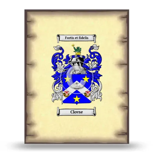 Clovse Coat of Arms Print