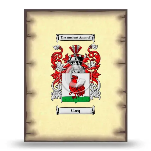 Cocq Coat of Arms Print