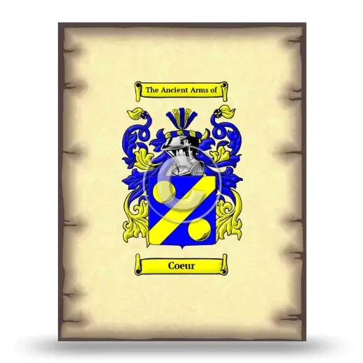 Coeur Coat of Arms Print