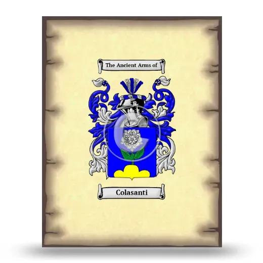 Colasanti Coat of Arms Print
