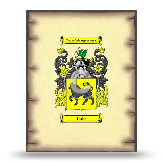 Cole Coat of Arms Print