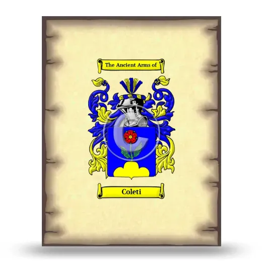Coleti Coat of Arms Print
