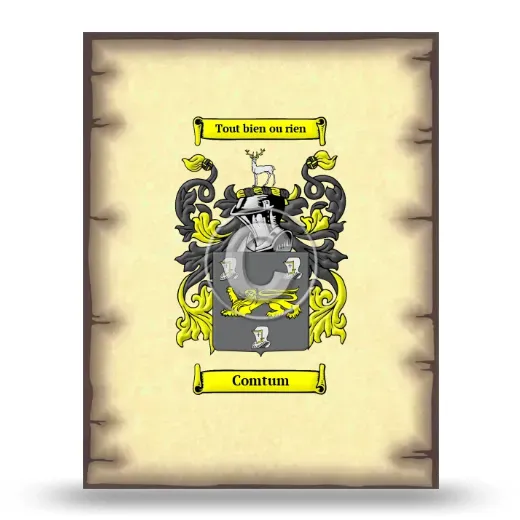 Comtum Coat of Arms Print