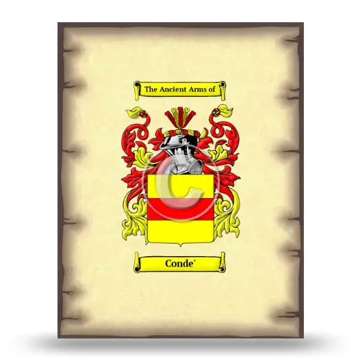Conde' Coat of Arms Print