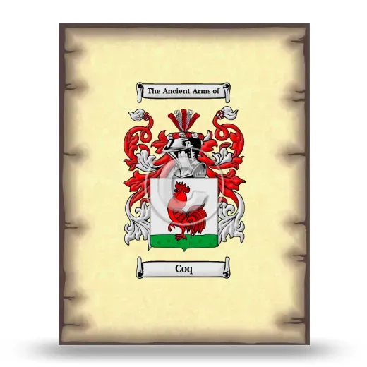 Coq Coat of Arms Print