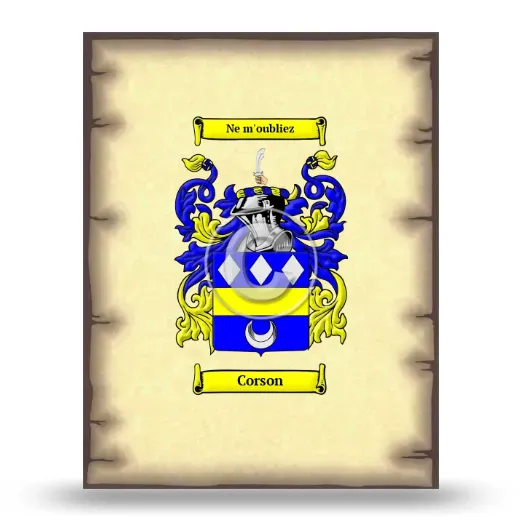 Corson Coat of Arms Print