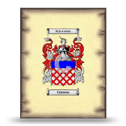 Corwen Coat of Arms Print