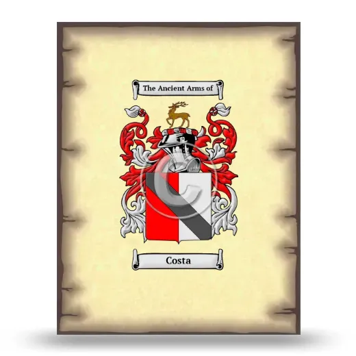 Costa Coat of Arms Print