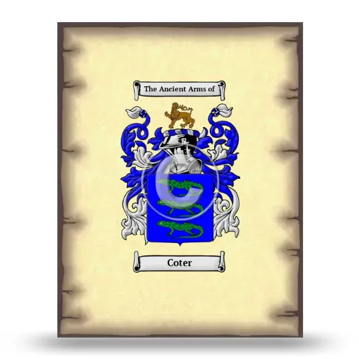 Coter Coat of Arms Print