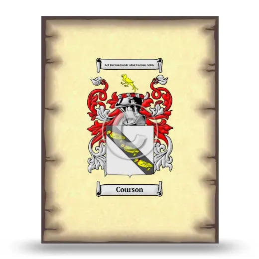 Courson Coat of Arms Print