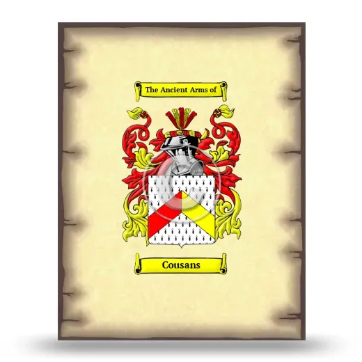 Cousans Coat of Arms Print