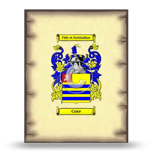 Coxe Coat of Arms Print
