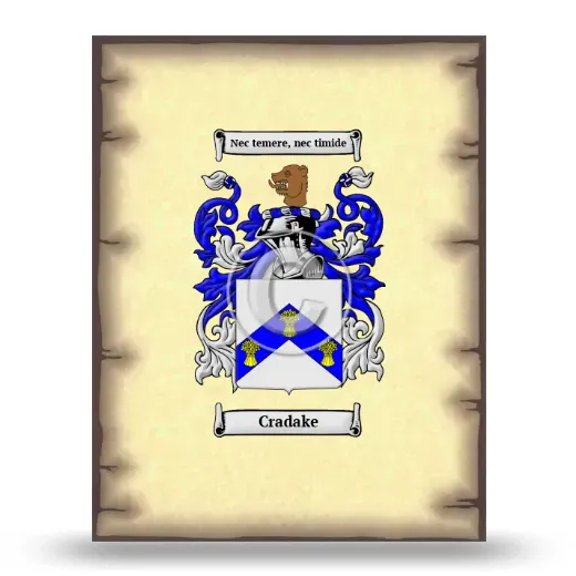 Cradake Coat of Arms Print