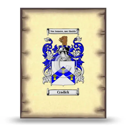 Cradick Coat of Arms Print