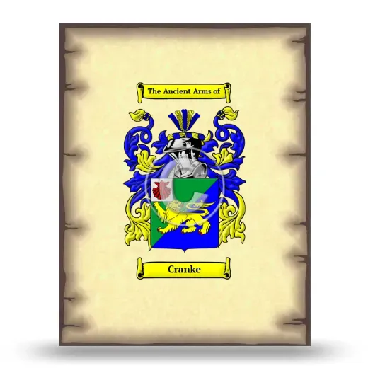 Cranke Coat of Arms Print