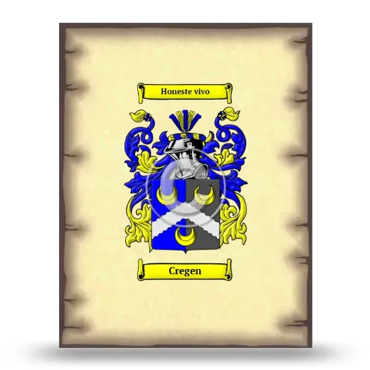 Cregen Coat of Arms Print