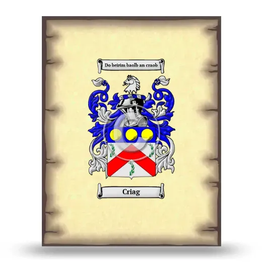 Criag Coat of Arms Print