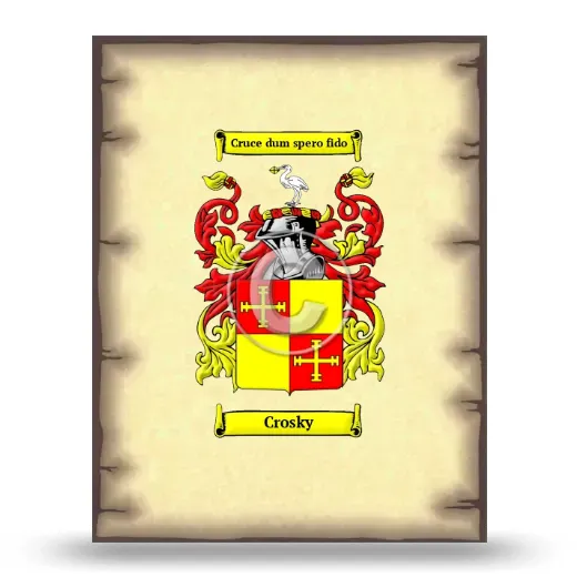 Crosky Coat of Arms Print