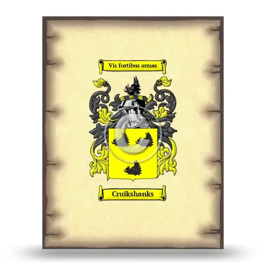 Cruikshanks Coat of Arms Print