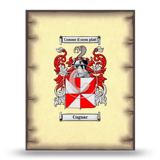 Cugnac Coat of Arms Print