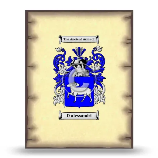 D alessandri Coat of Arms Print