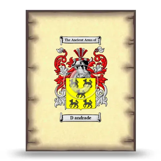 D andrade Coat of Arms Print