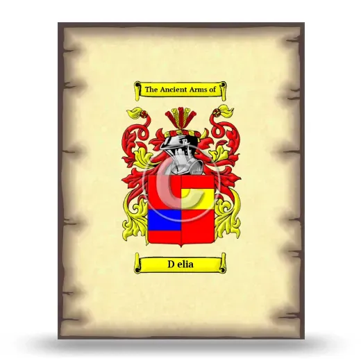 D elia Coat of Arms Print