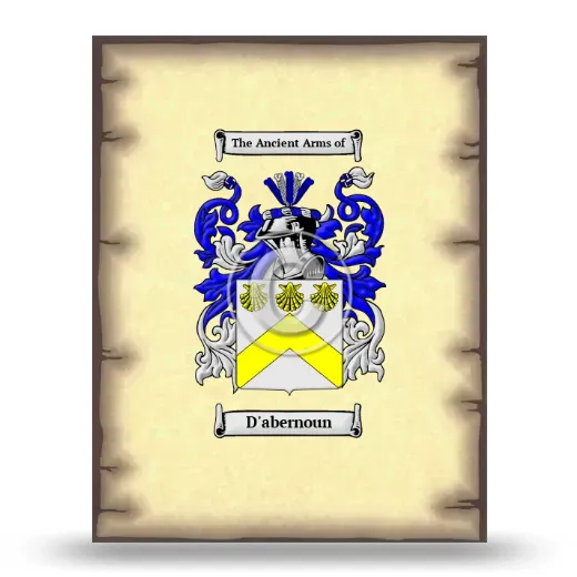 D'abernoun Coat of Arms Print