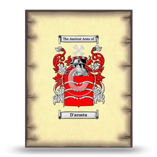 D'acosta Coat of Arms Print