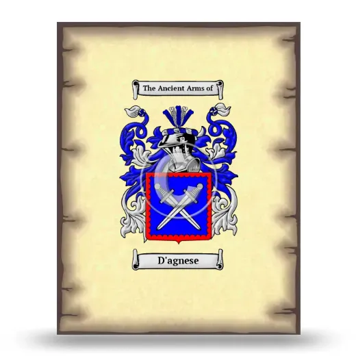 D'agnese Coat of Arms Print
