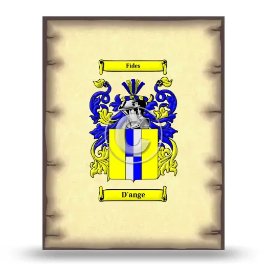 D'ange Coat of Arms Print