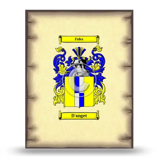 D'anget Coat of Arms Print
