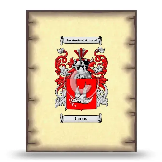 D'aoust Coat of Arms Print