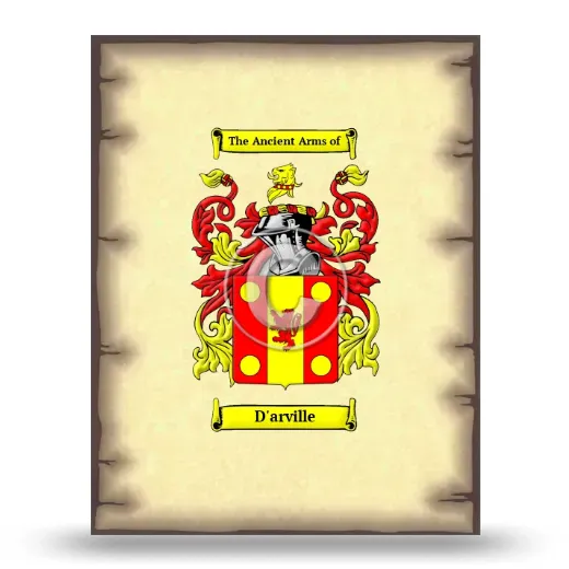 D'arville Coat of Arms Print