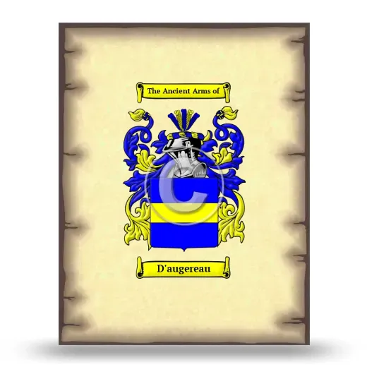 D'augereau Coat of Arms Print