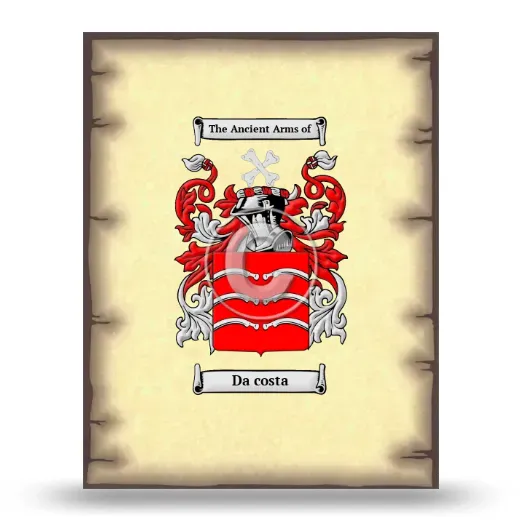 Da costa Coat of Arms Print