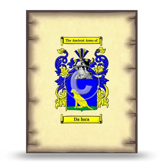 Da luca Coat of Arms Print