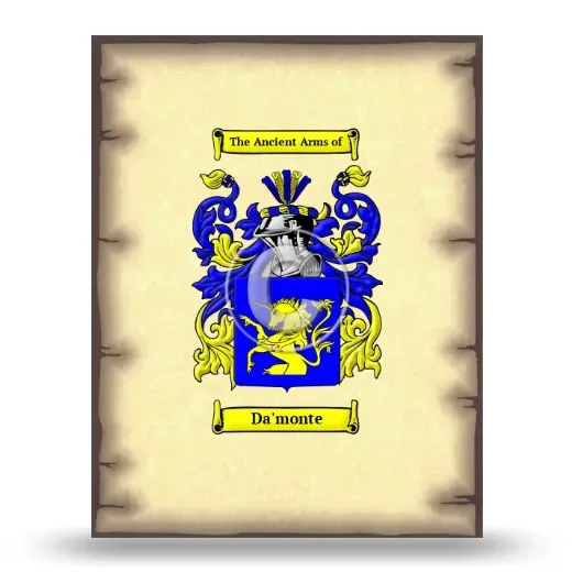Da'monte Coat of Arms Print