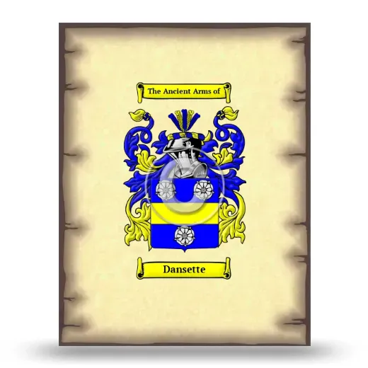 Dansette Coat of Arms Print