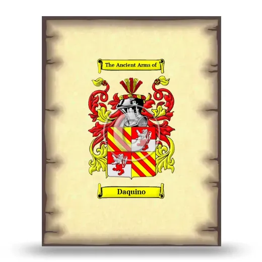 Daquino Coat of Arms Print