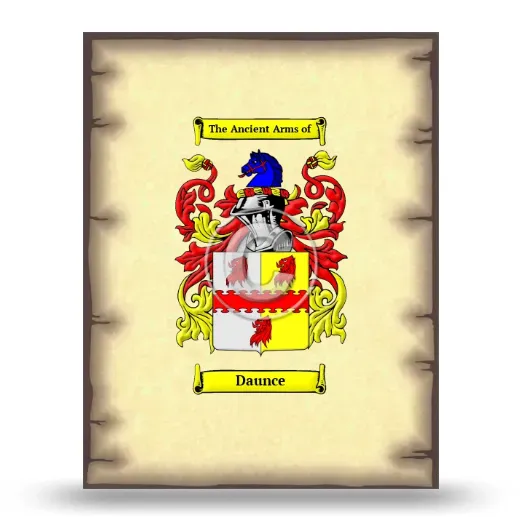 Daunce Coat of Arms Print
