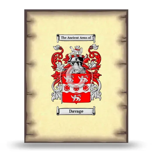 Davage Coat of Arms Print