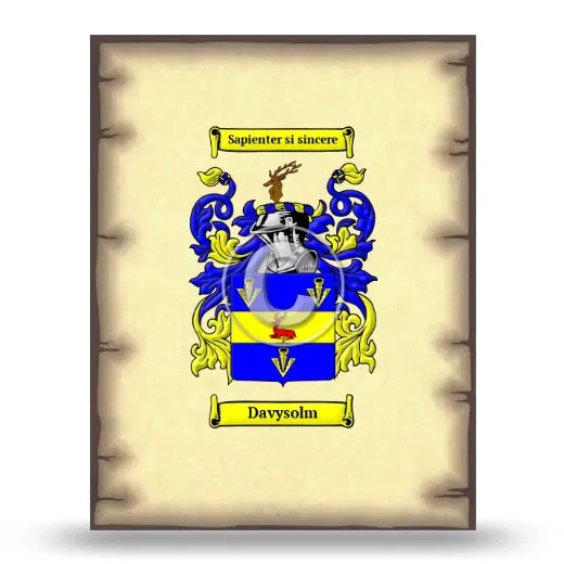 Davysolm Coat of Arms Print